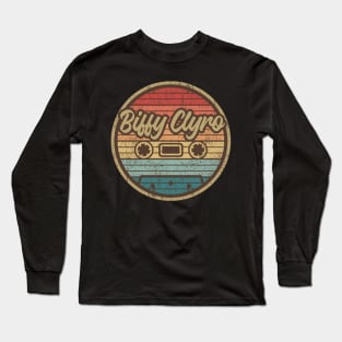 biffy clyro cassette retro circle Long Sleeve T-Shirt